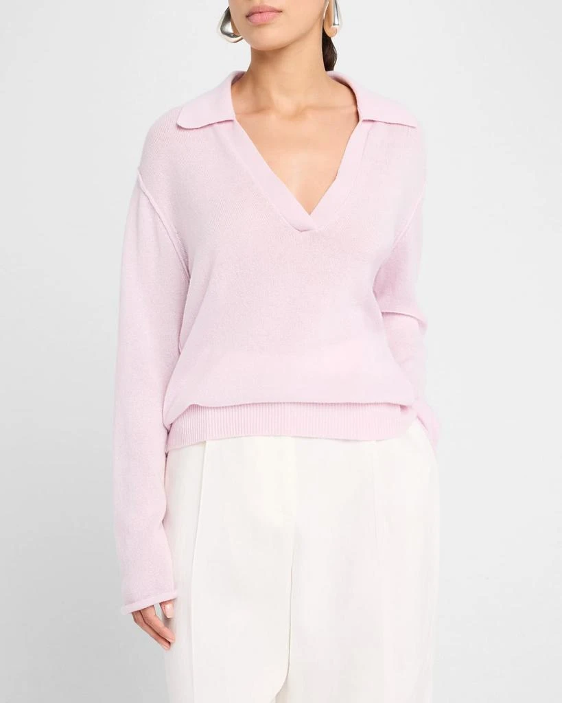 ATM Anthony Thomas Melillo Cashmere Oversized Polo Sweater 4