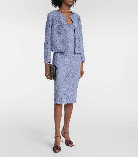 ETRO Macramé scalloped midi dress 2