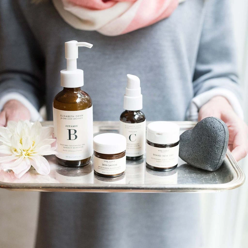 One Love Organics The Cleansing Sponge Bamboo Charcoal Heart 4