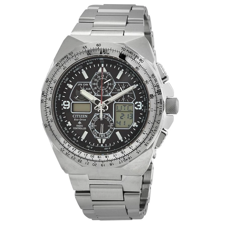 Citizen Promaster Skyhawk A-T Perpetual Chronograph GMT Analog-Digital Black Dial Men's Watch JY8120-58E 1