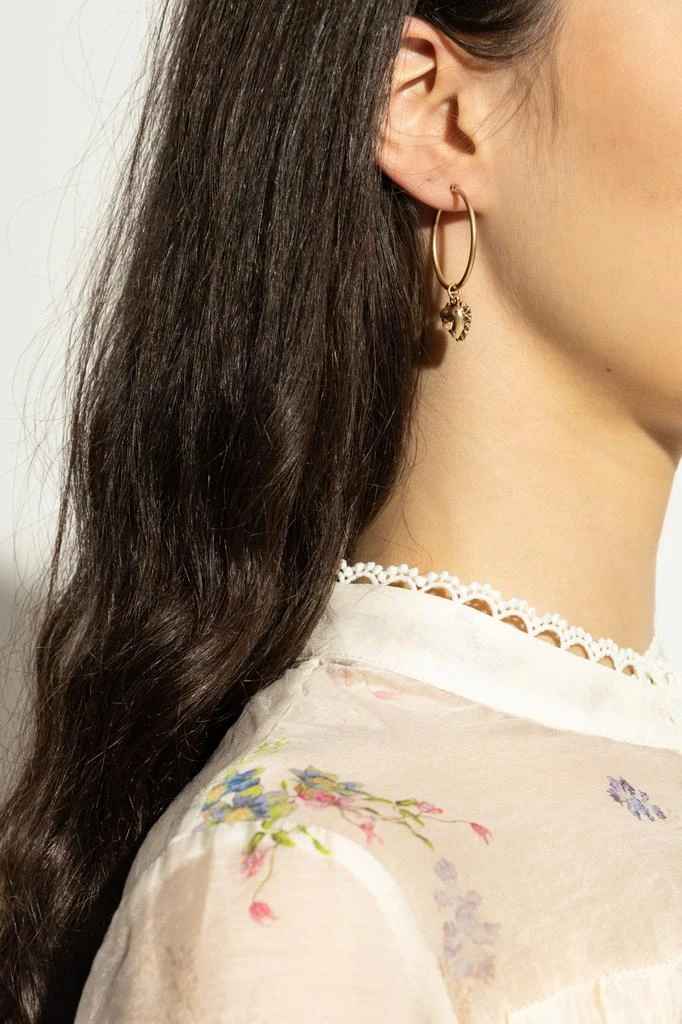 ALL SAINTS Earrings with heart-shaped pendant 2