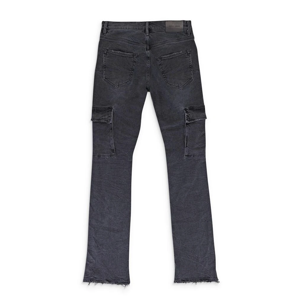 Purple Brand WASHED CARGO FLARE BLACK SKINNY JEANS 3