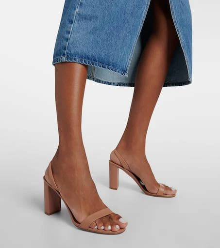 Aquazzura So Nude leather slingback sandals 4