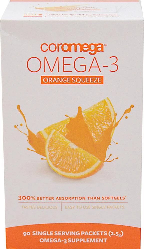Coromega Coromega Omega-3 Squeeze Orange 90 Packets 1
