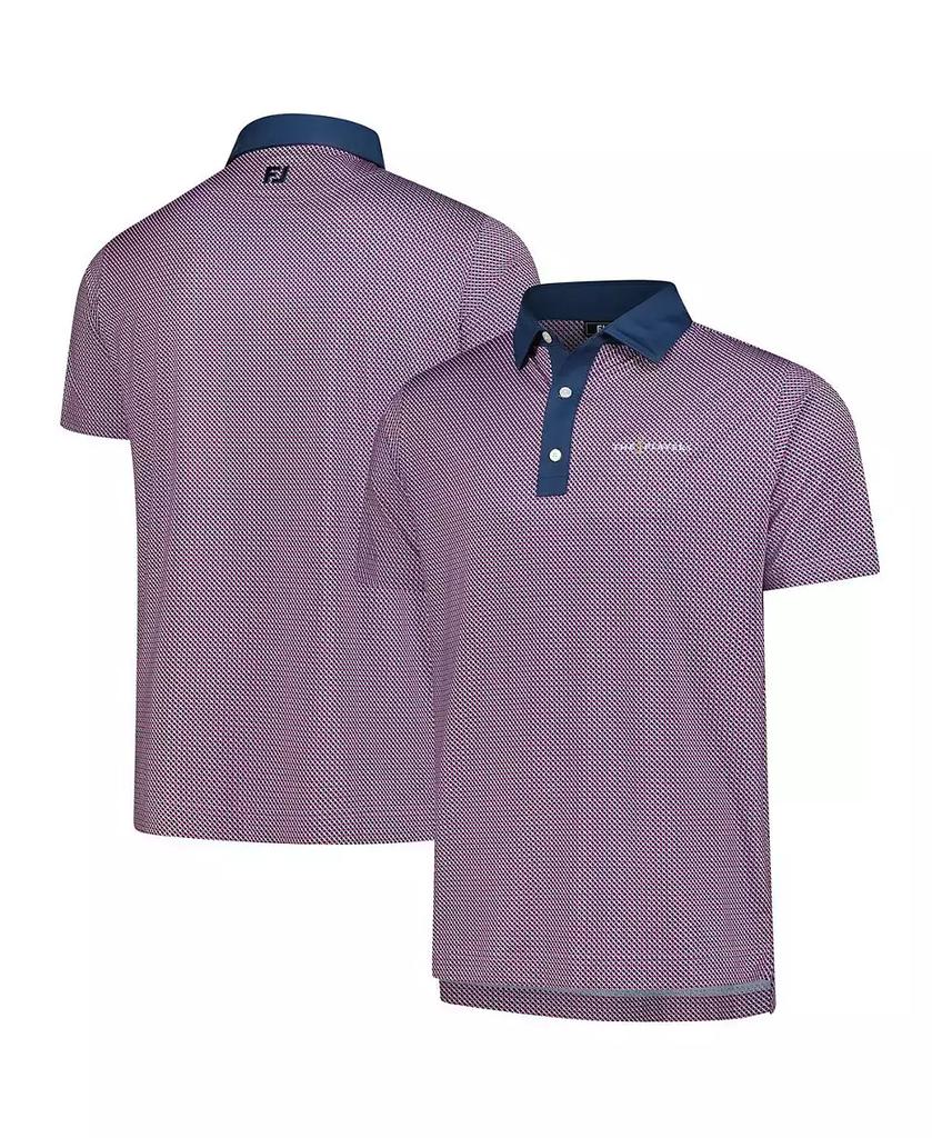FootJoy Men's Navy THE PLAYERS ProDry Lattice Print Lisle Polo Shirt