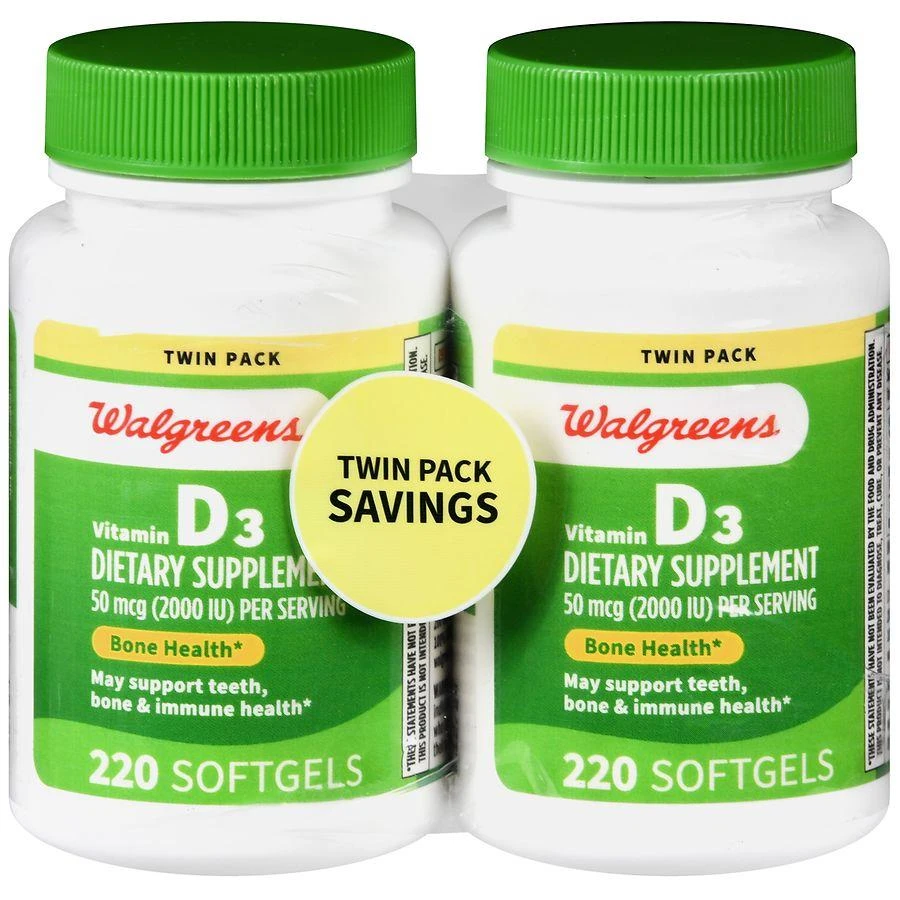 Walgreens Vitamin D3 50 mcg Softgels (440 days)