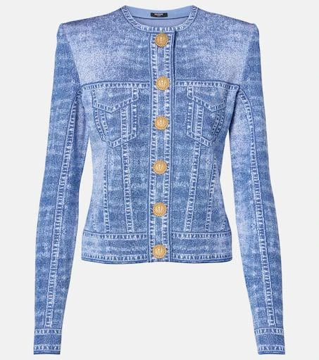 Balmain Trompe l
oeil jacquard cardigan 1