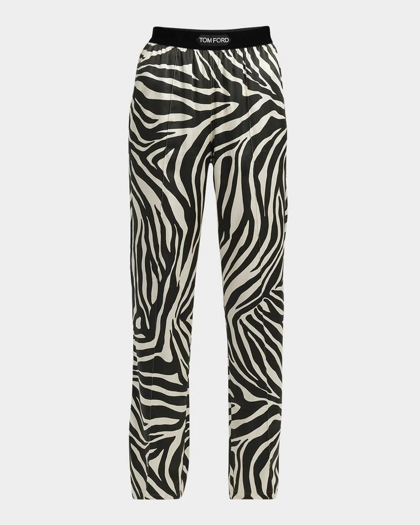 Tom Ford Optical Zebra-Print Silk Pajama Pants 1
