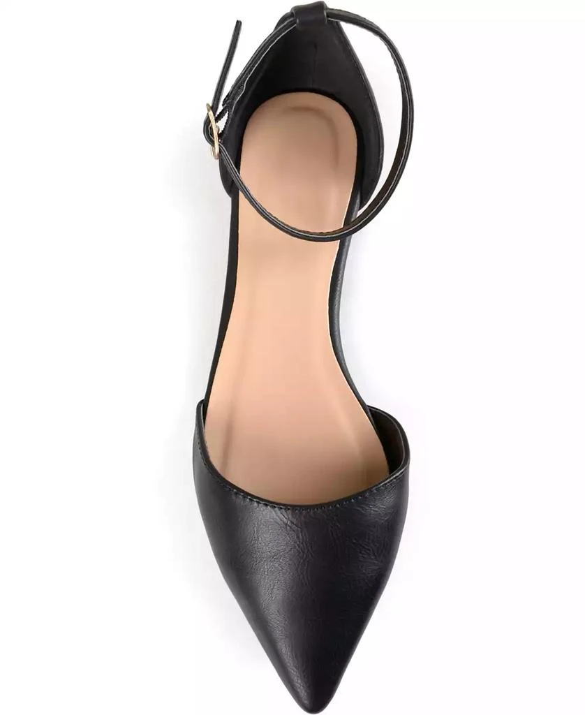 Journee Collection Women's Reba Ankle Strap Pointed Toe Flats 4