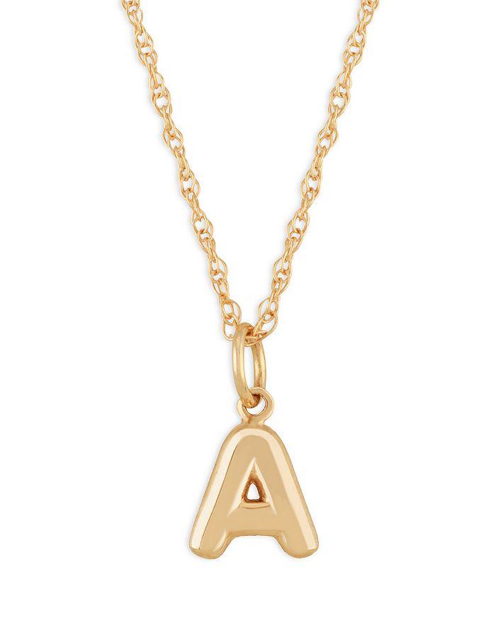 Bloomingdale's Initial Pendant Necklace in 14K Yellow Gold, 18"