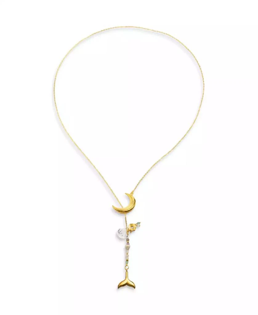Nectar Nectar New York 18K Gold Plated Luna Del Mar Pendant Necklace