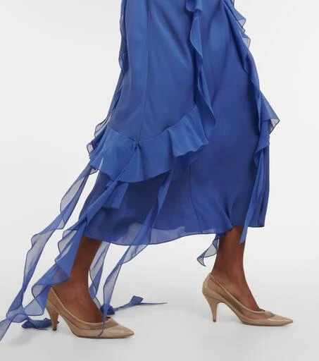 Khaite River leather and mesh pumps 4