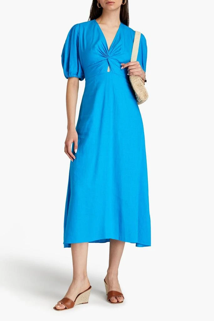 Diane von Furstenberg Majorie twisted woven midi dress 2
