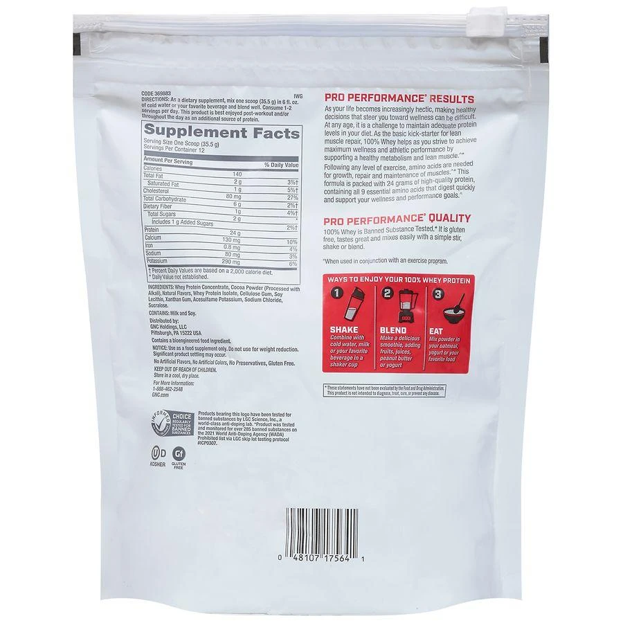 GNC Pro Performance 100% Whey Chocolate Supreme 7