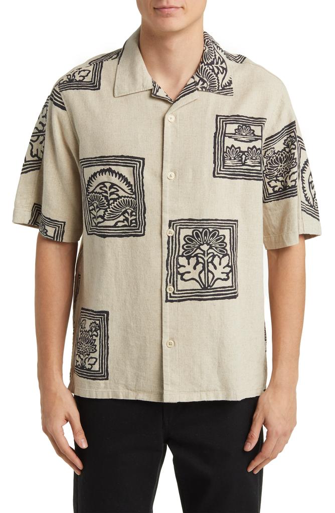 NN07 Ole 5396 Linen Blend Camp Shirt