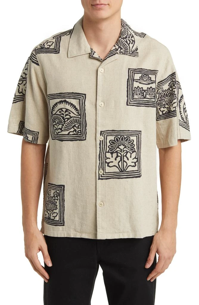 NN07 Ole 5396 Linen Blend Camp Shirt 1