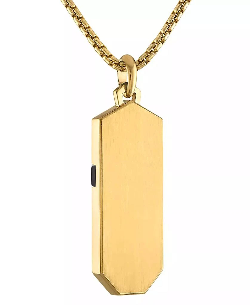 Bulova Gold-Tone & Black IP Stainless Steel Diamond-Accent Cross 26" Pendant Necklace 3