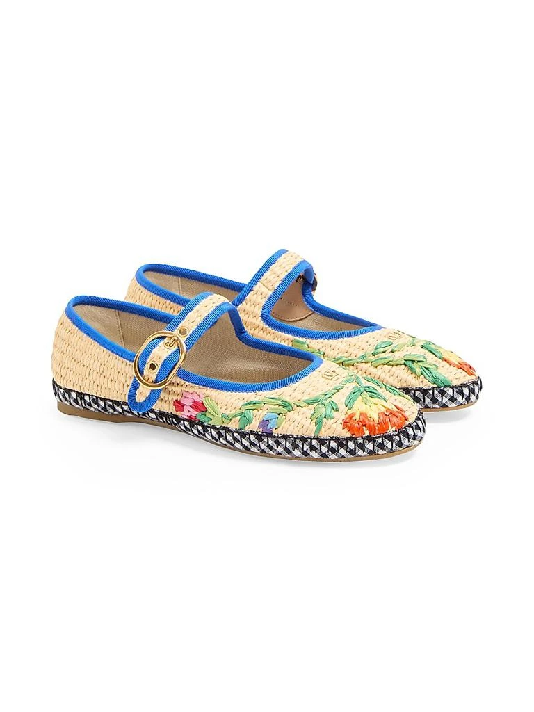 Valentino Mary-Jane Endouce Ballerinas in Raffia 2