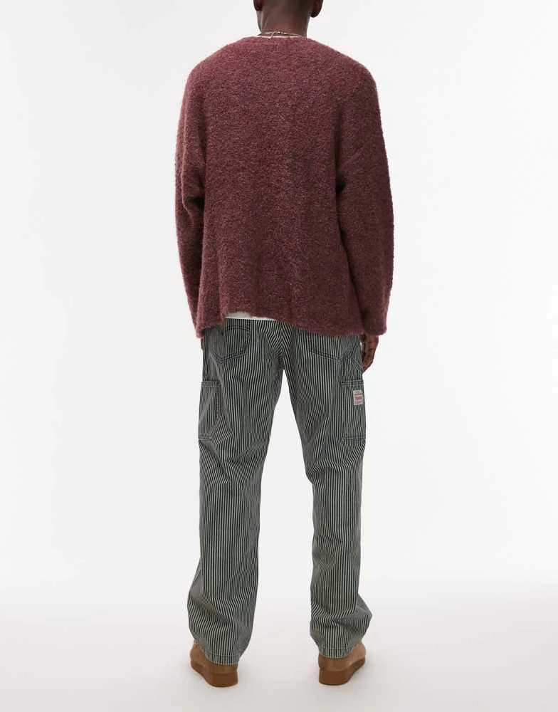 Levi's Levi's Workwear capsule 568 loose straight railroad stripe carpenter jeans in mid blue 2