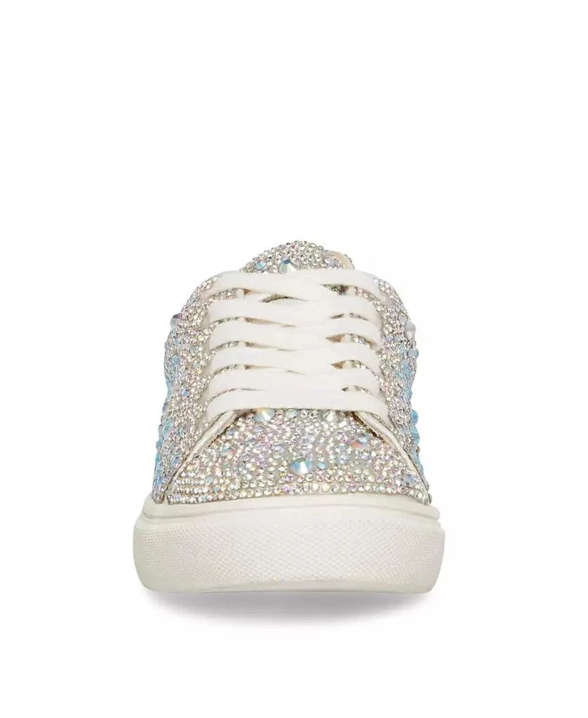 Betsey Johnson Little and Big Girls Sidny Rhinestone Sneakers 6