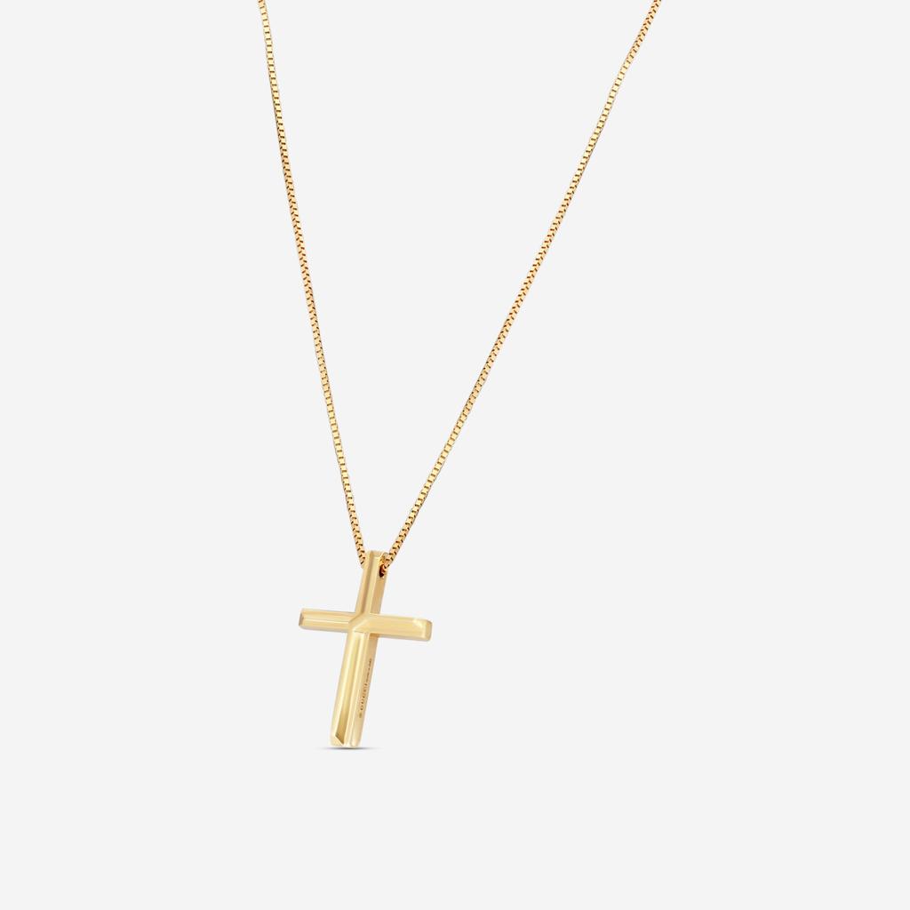 Gucci Gucci Link to Love 18K Yellow Gold Cross Pendant Necklace YBB75893700100U