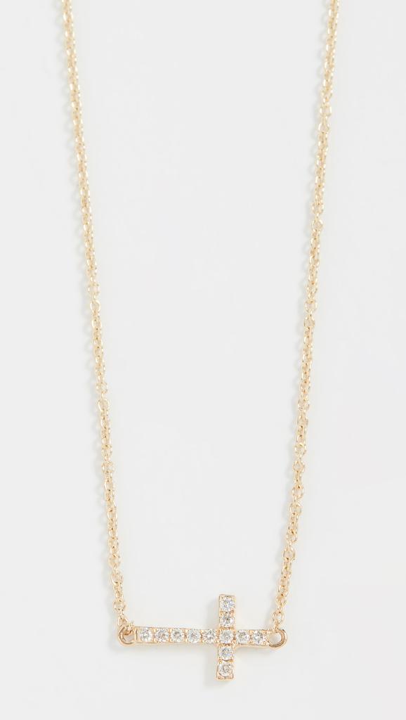 Sydney Evan 14k Gold Small Cross Necklace