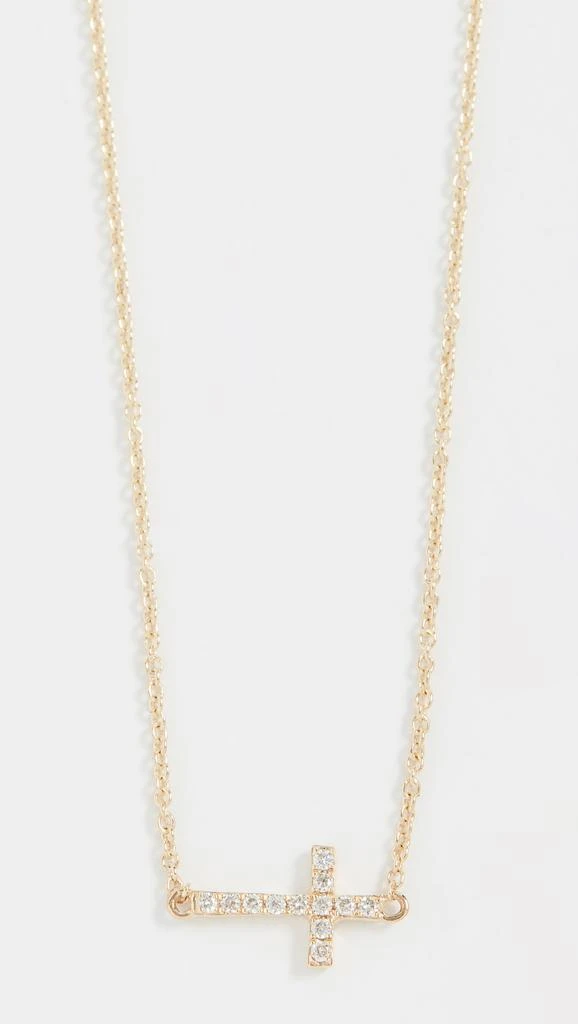 Sydney Evan 14k Gold Small Cross Necklace 1