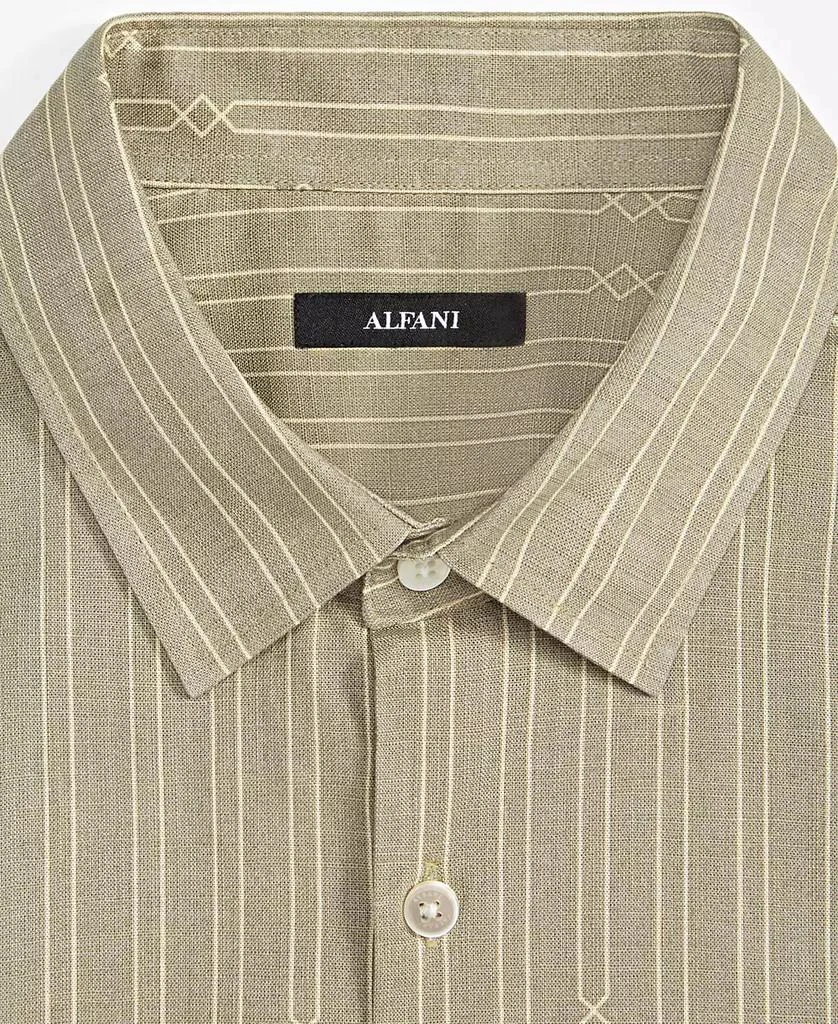 Alfani Men's Lobby Elevator Regular-Fit Stripe Button-Down Shirt, Created for Macy's 5