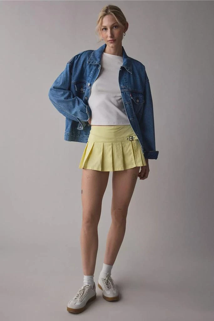 BDG BDG Shaina Belted Linen Micro Mini Skort 1