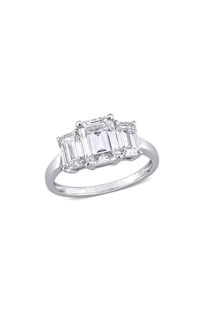DELMAR Emerald Cut Lab Created Moissanite Ring