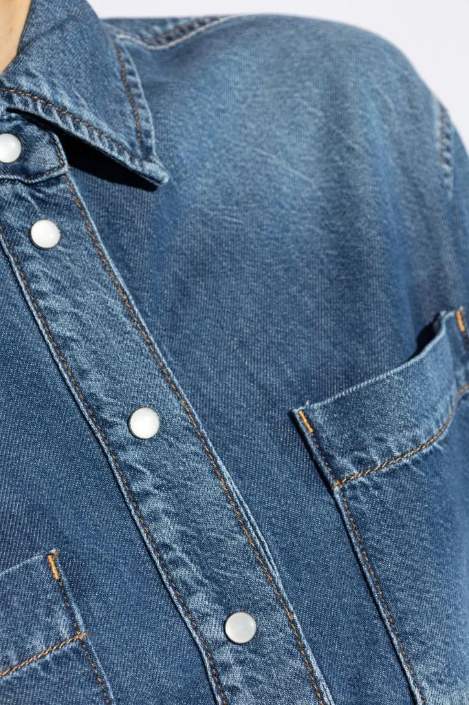 Ganni Ganni Short-Sleeved Denim Shirt 5
