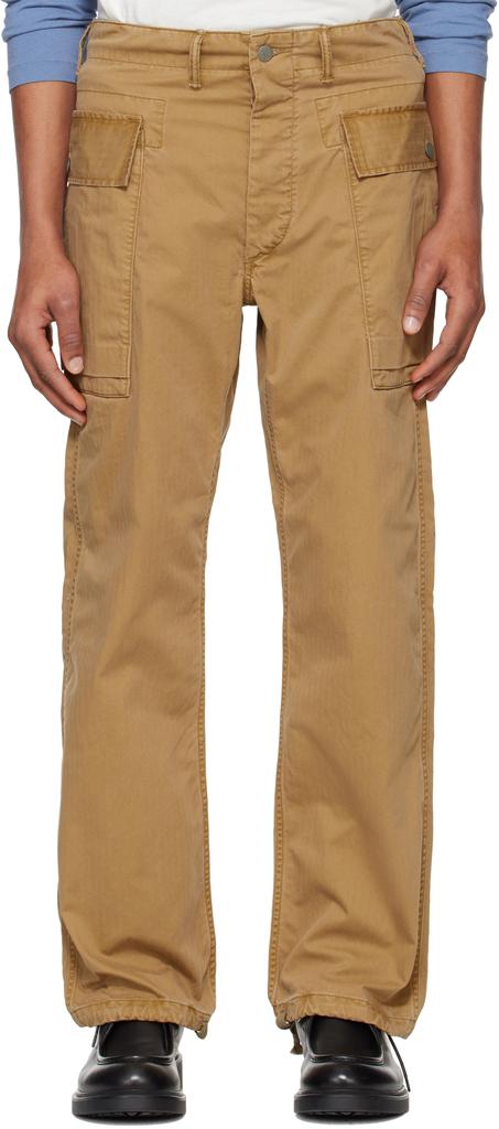RRL Khaki Herringbone Twill Cargo Pants