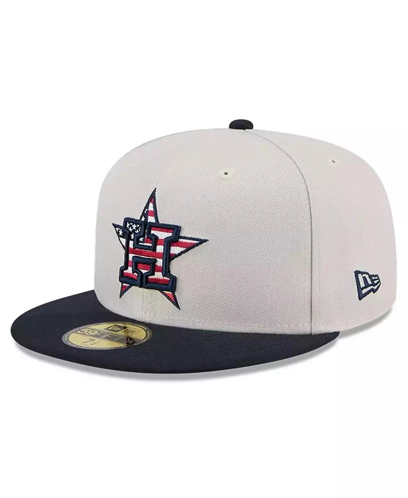 New Era Men's Khaki/Black Houston Astros 2024 Fourth of July 59FIFTY Fitted Hat 3