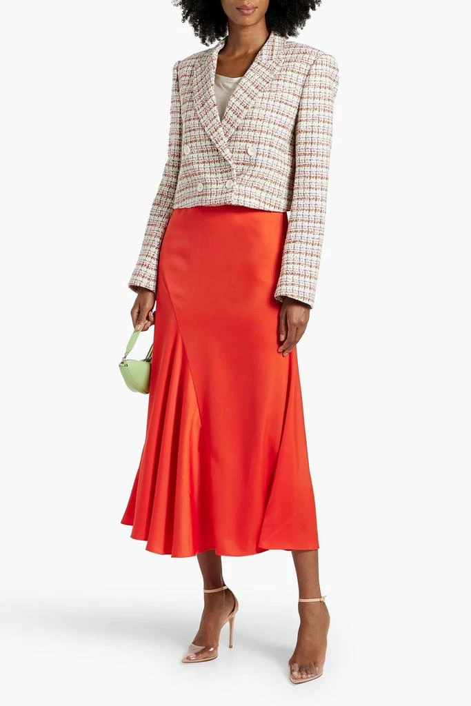 Derek Lam Kyle cropped double-breasted cotton-blend tweed blazer 2