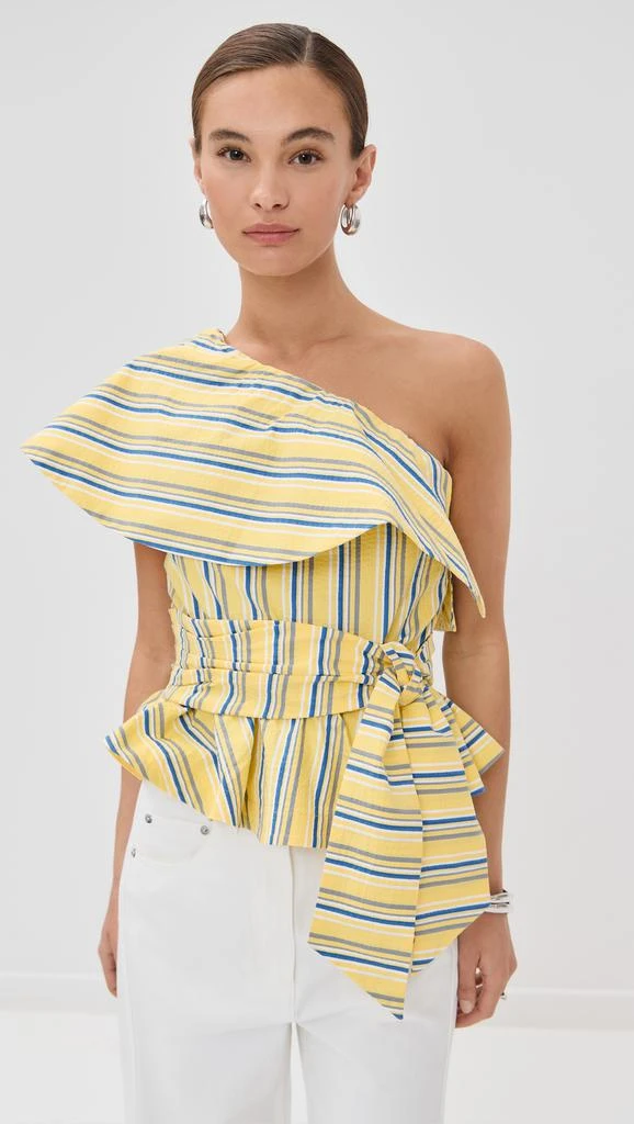 STELLA JEAN One Shoulder Striped Top 6