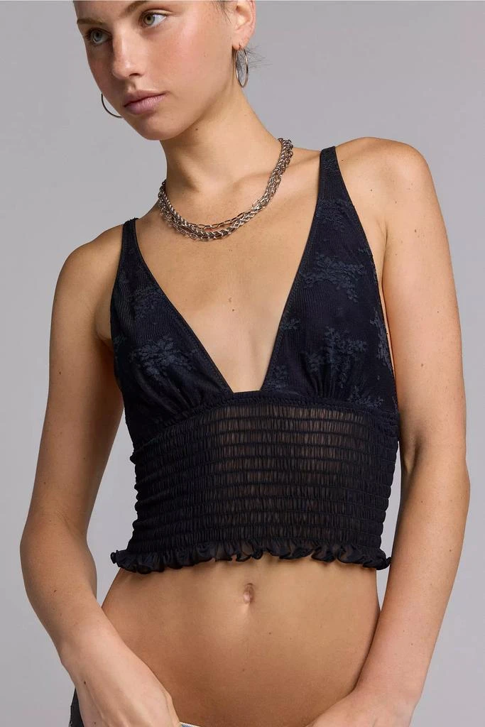 Out From Under Out From Under Firecracker Smocked Cropped Top 1