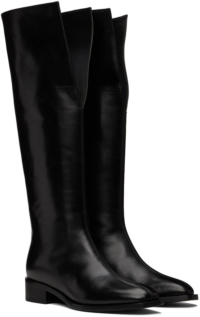 Peter Do Black V-Neck Tall Boots 4