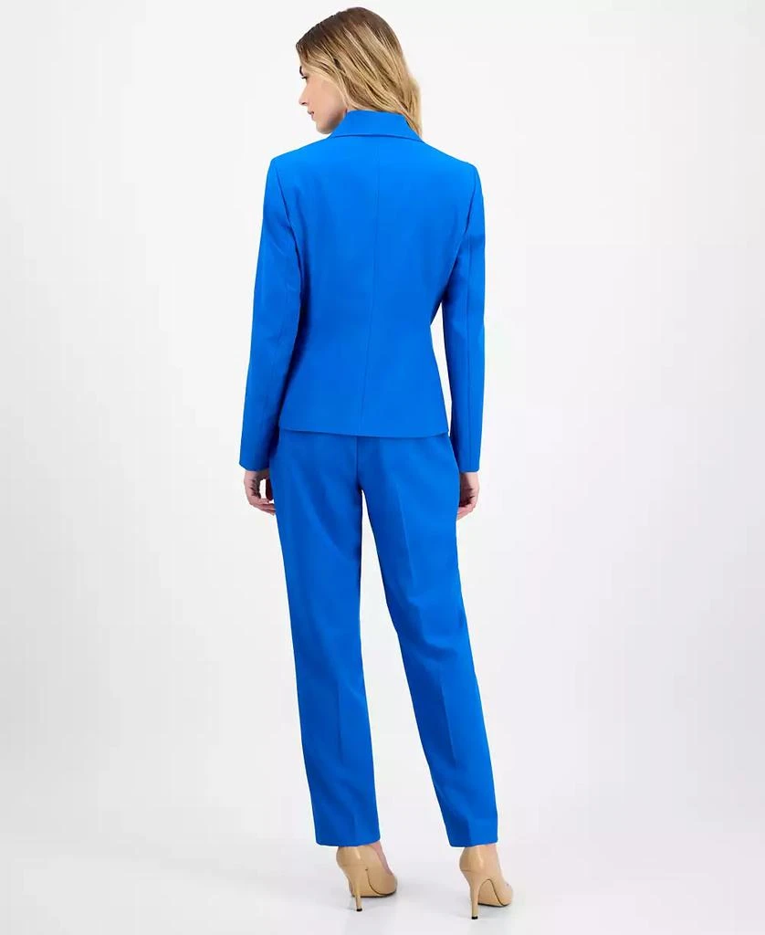 Le Suit Women's Crepe One-Button Straight-Leg Pantsuit Set, Regular & Petite 4