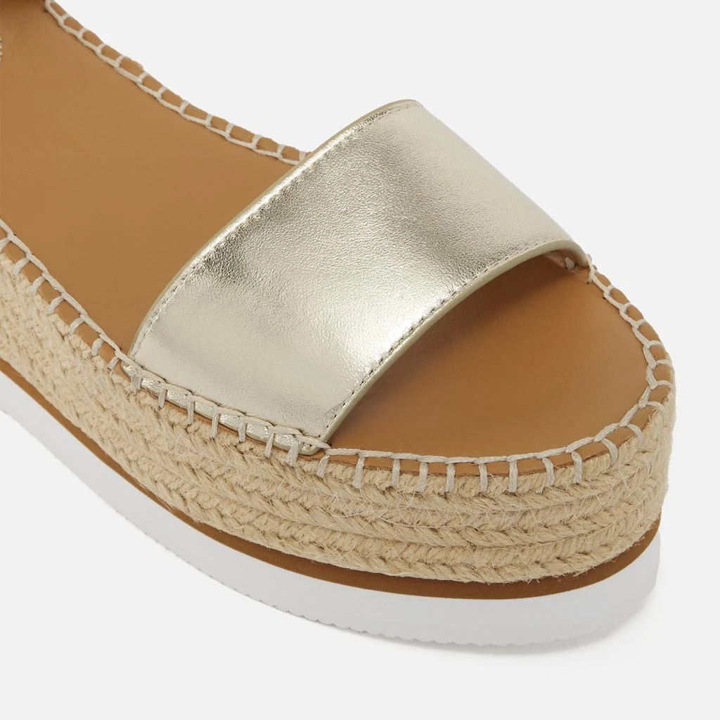 See by Chloé See by Chloé Women's Glyn Leather Espadrille Flatform Sandals 3