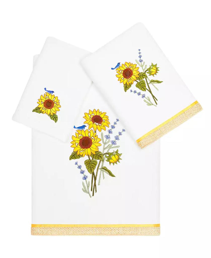 Linum Home Textiles Turkish Cotton Girasol Embellished 3-Pc. Bath Towel Set