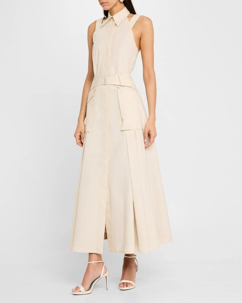 Alberta Ferretti Belted Sleeveless Midi Shirtdress 4