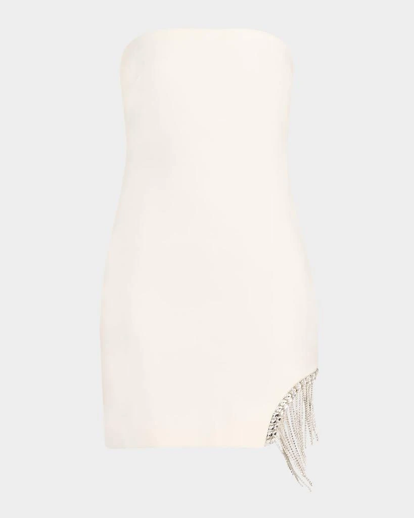 Cinq a Sept Sammy Strapless Rhinestone Fringe Mini Dress 1