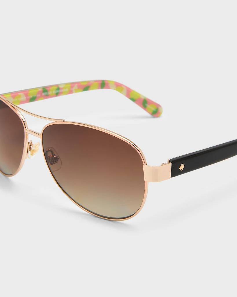 Kate Spade dalia stainless steel aviator sunglasses 4