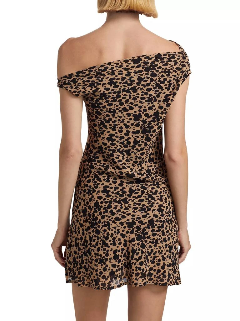 Reformation Kristine Asymmetric Leopard Minidress 5