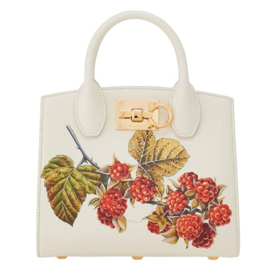 Salvatore Ferragamo Floral Print Studio Top Handle Box Bag