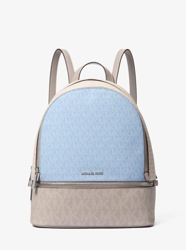 Michael Kors Rhea Medium Color-Block Signature Logo Backpack 1