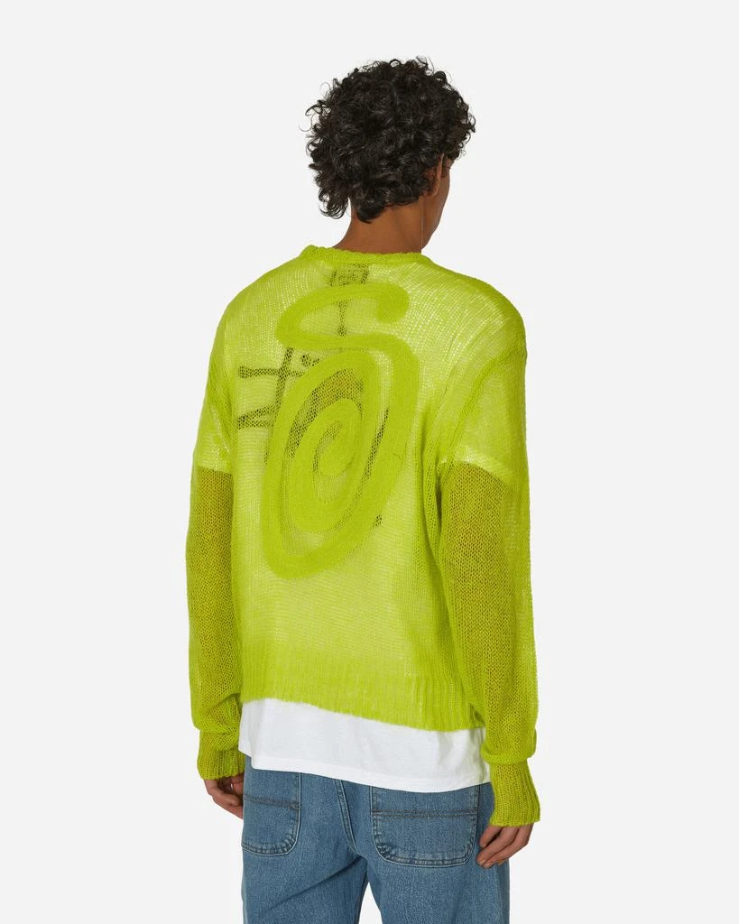 STUSSY S Loose Knit Sweater Lime 3