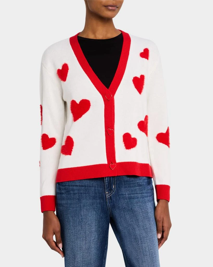 Alice + Olivia Bradley Heart Wool-Blend Cardigan 4