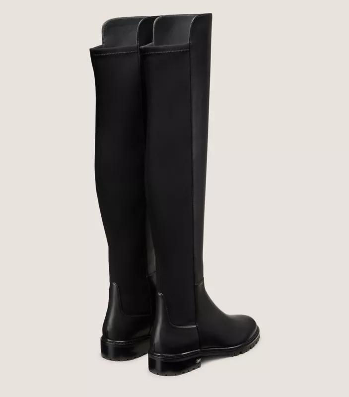 Stuart Weitzman CITY BLOCK BOOT ブラックレザー NEW STUART WEITZMAN City Block Over-The-Knee Leather Boots