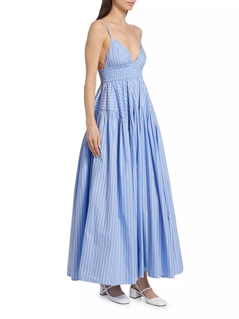 Rosetta Getty Gathered Peplum Camisole Maxi Dress 4